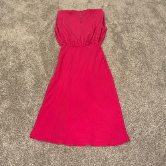 Evereve Amanda Uprichard Kent Midi Dress in Hot Pink Size Small NWT - Picture 5 of 10